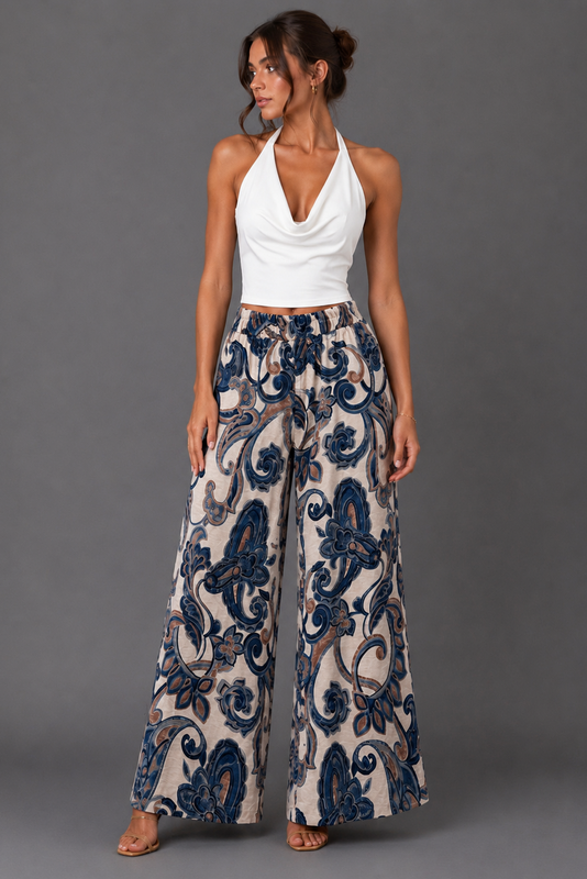 Boho blue pant
