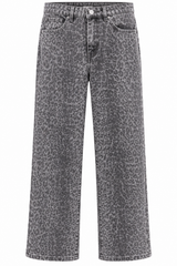 Denim leopard γκρι