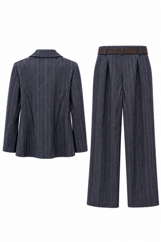 Σετ ριγέ blue-jean