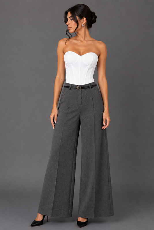 Gray flow pant