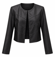 Δερματίνη crop jacket