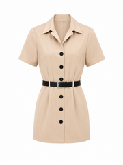 Beige elegant dress