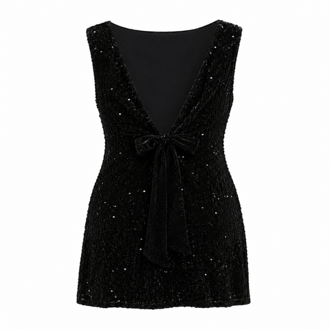 Sequin black dress