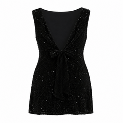 Sequin black dress