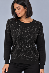 Μαύρη strass elastic