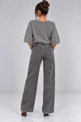 Denim leopard γκρι