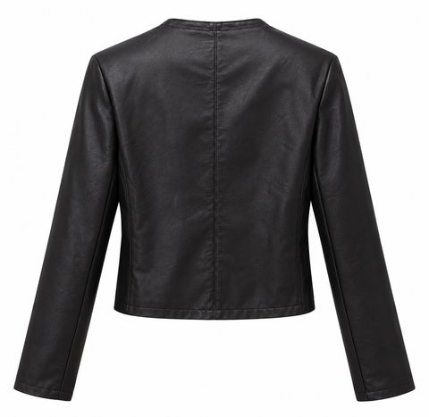 Δερματίνη crop jacket