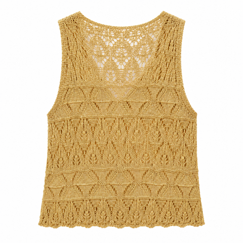 Gold sleevless