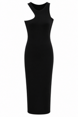 One shoulder maxi dress