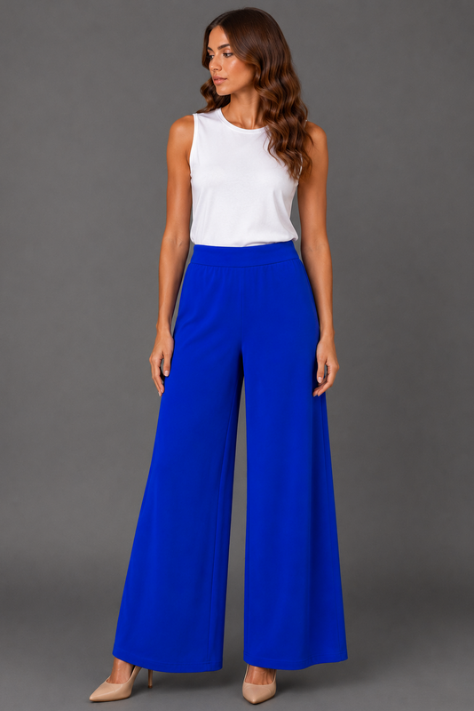 Blue rayon pant