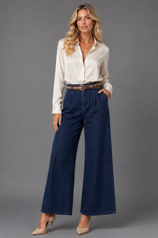 Dark wash denim