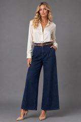 Dark wash denim