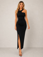 One shoulder maxi dress