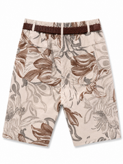 Beige floral pant