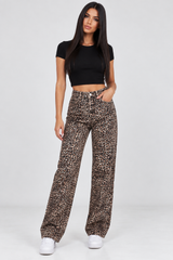 Leopard denim