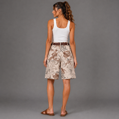 Beige floral pant