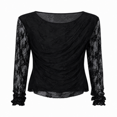 Noir muse lace top