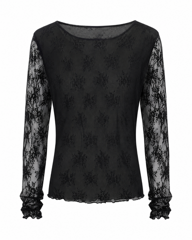 Noir muse lace top