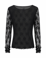 Noir muse lace top