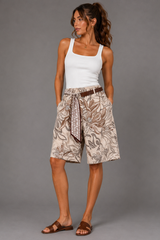 Beige floral pant