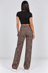 Leopard denim