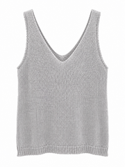 Silver sleeveless top