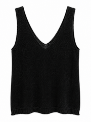 Black sleeveless top